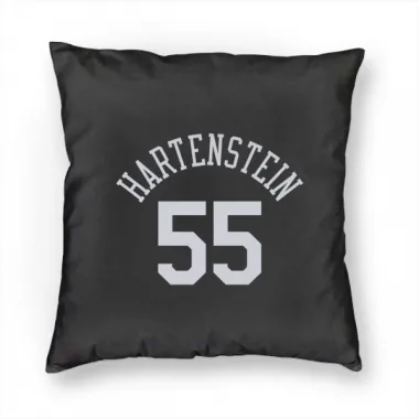 Black New York Knicks Isaiah Hartenstein   Pillow Cover (18 X 18)