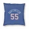 Blue New York Knicks Isaiah Hartenstein   White Pillow Cover (18 X 18)