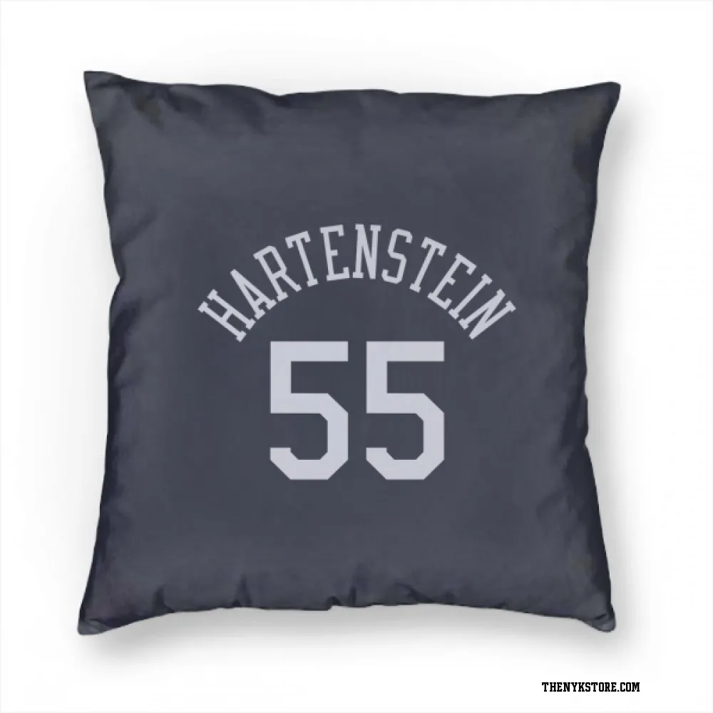 Navy New York Knicks Isaiah Hartenstein   Pillow Cover (18 X 18)