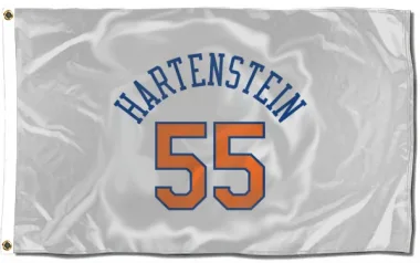 White New York Knicks Isaiah Hartenstein   Flag (3 X 5)